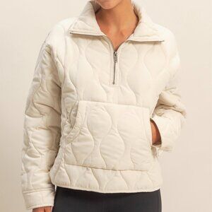 COMING SOON NOT WORRIED QUILTED QUARTER ZIP JACKET